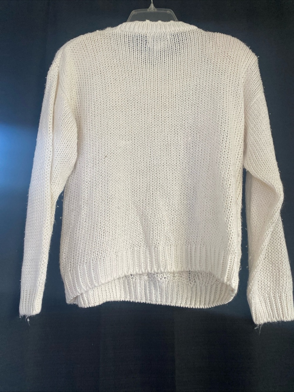 Vintage 80’s SML Sport Ivory Cable Bobble Crewneck Sweater - Picture 4 of 5